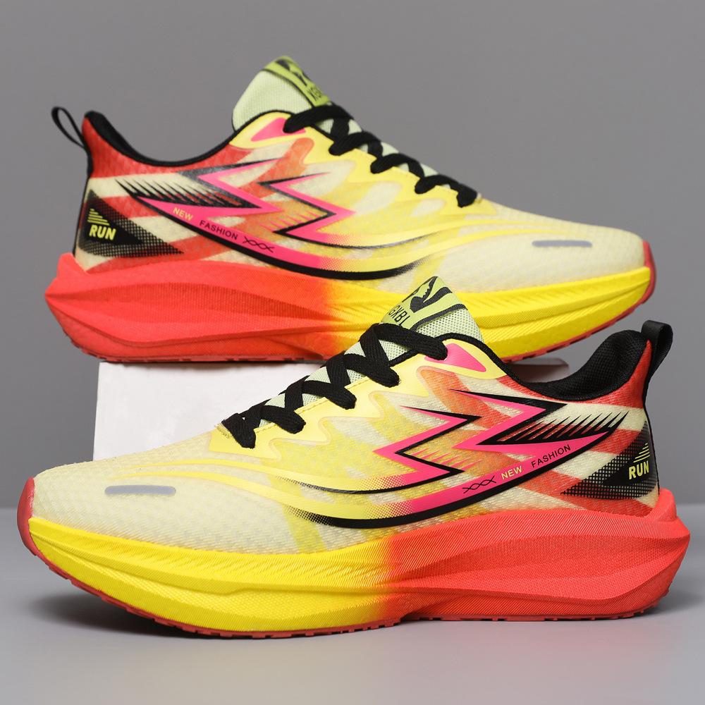 Sneakers Men's summer new sports shoes Thickened and comfortable running shoes Young and young shock-absorbing casual versatile running shoes