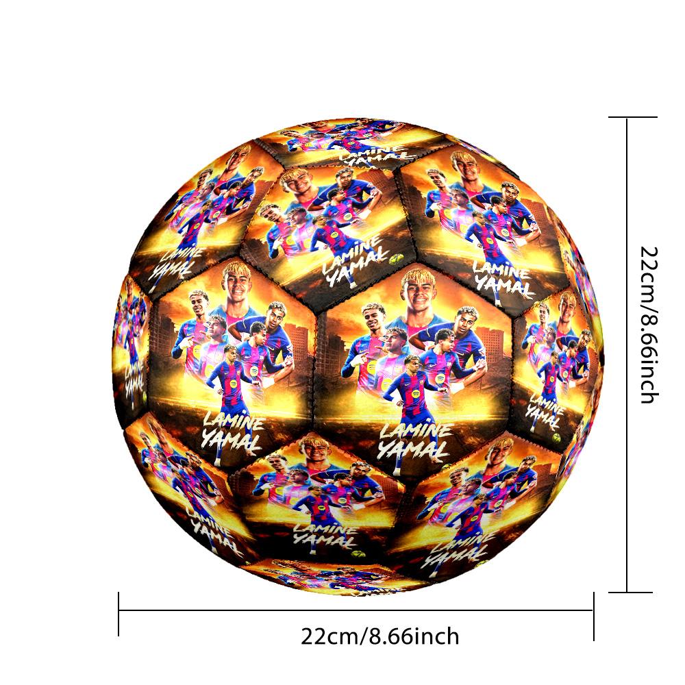 Lamine Yamal's Spain Champions Celebration Size 5 Soccer Football Machine Sewn Indoor/Outdoor Training and Matches perfect gift for sports enthusiasts