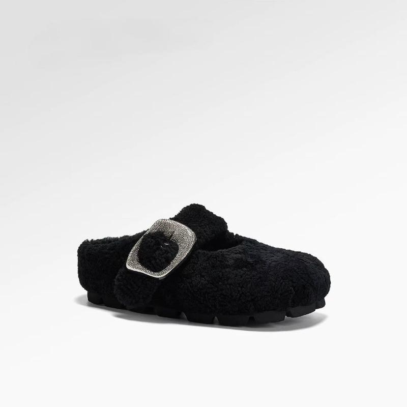 New Style of Cotton-padded Shoes for Women, Thick-soled and Warm with Fleece, Half-slipper