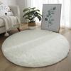 Circular Shag Rug Plush Floor Mat Non-Slip Soft Bedside Yoga Carpet for Bedroom Dressing Room Cozy Home Decor