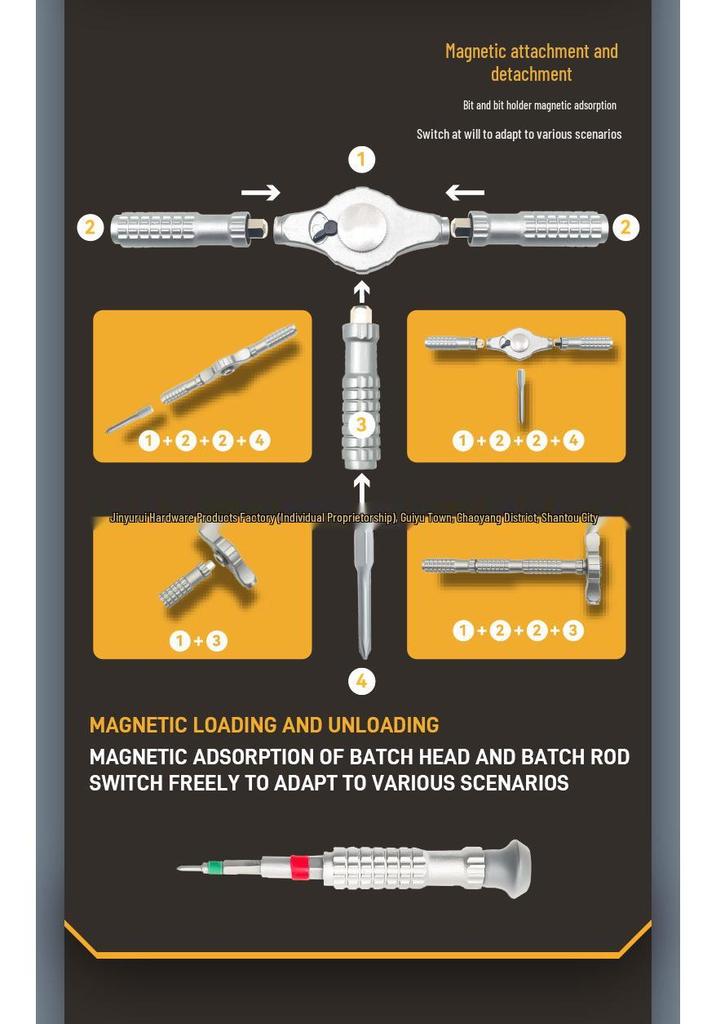55-in-1 Multi-functional Ratchet Screwdriver Set with Strong Magnetic Bits for Electronics and Home Repair