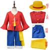 ONE PIECE Luffy COS Kleidung des gleichen Strohhuts erste und zweite Generation Kleidung Animation Cosplay Kleidung König der Piraten Herren Kurzarm