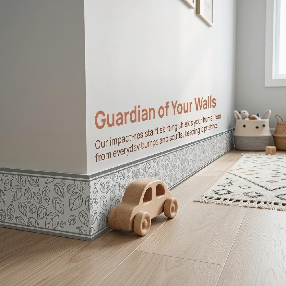 Fashion 5 Meter Wall Base Thickened Anti-collision Skirting Line Self Adhesive Soft Wall Sticker Bedroom