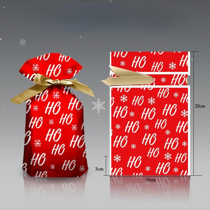 50Pcs New Year Christmas Candy Packaging Santa Gift Bag Xmas Plastic Bag Christmas Decorations for Home Navidad
