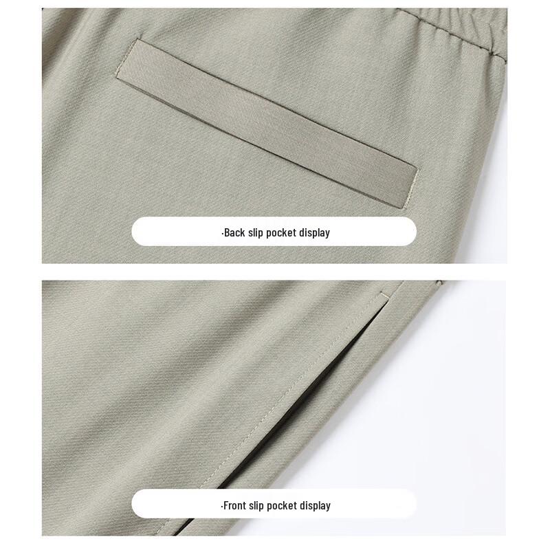 ROMON Men's Linen-Modal Blend Casual Pants