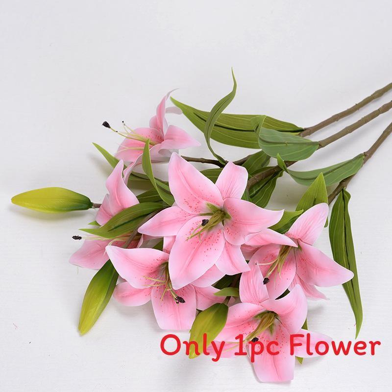 Single Realistic Long Branch Lily Flower For Wedding And Decoration Home