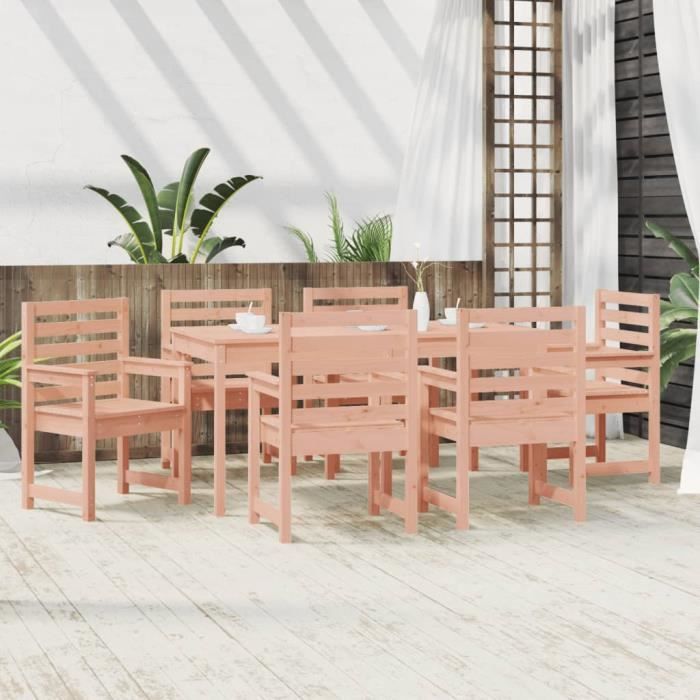 VidaXL Ensemble à dîner de jardin 7 pcs bois massif Douglas 3154718