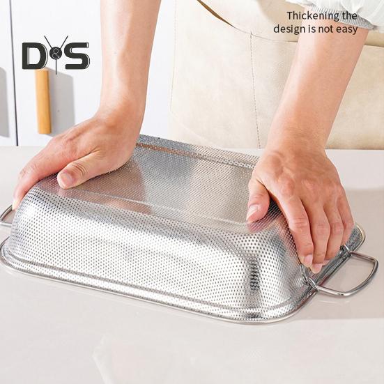 Drain Basket Pasta Strainer with Handle Large Capacity Rust-Resistant Dishwasher Safe Rice Noodle Filter Kitchen Colander