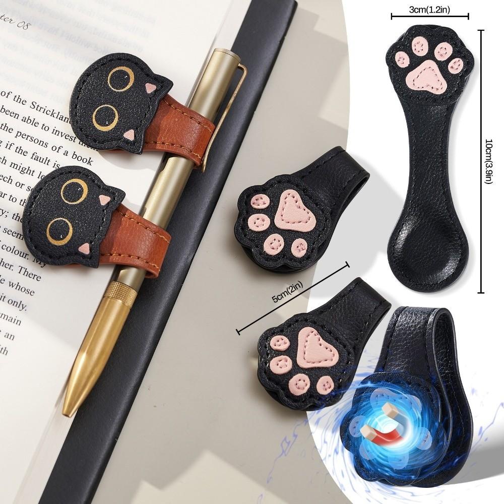 Katzenkopf Lesezeichen Katzenpfote Magnetisches Lesezeichen Niedlicher Magnetischer Seitenclip Lesen