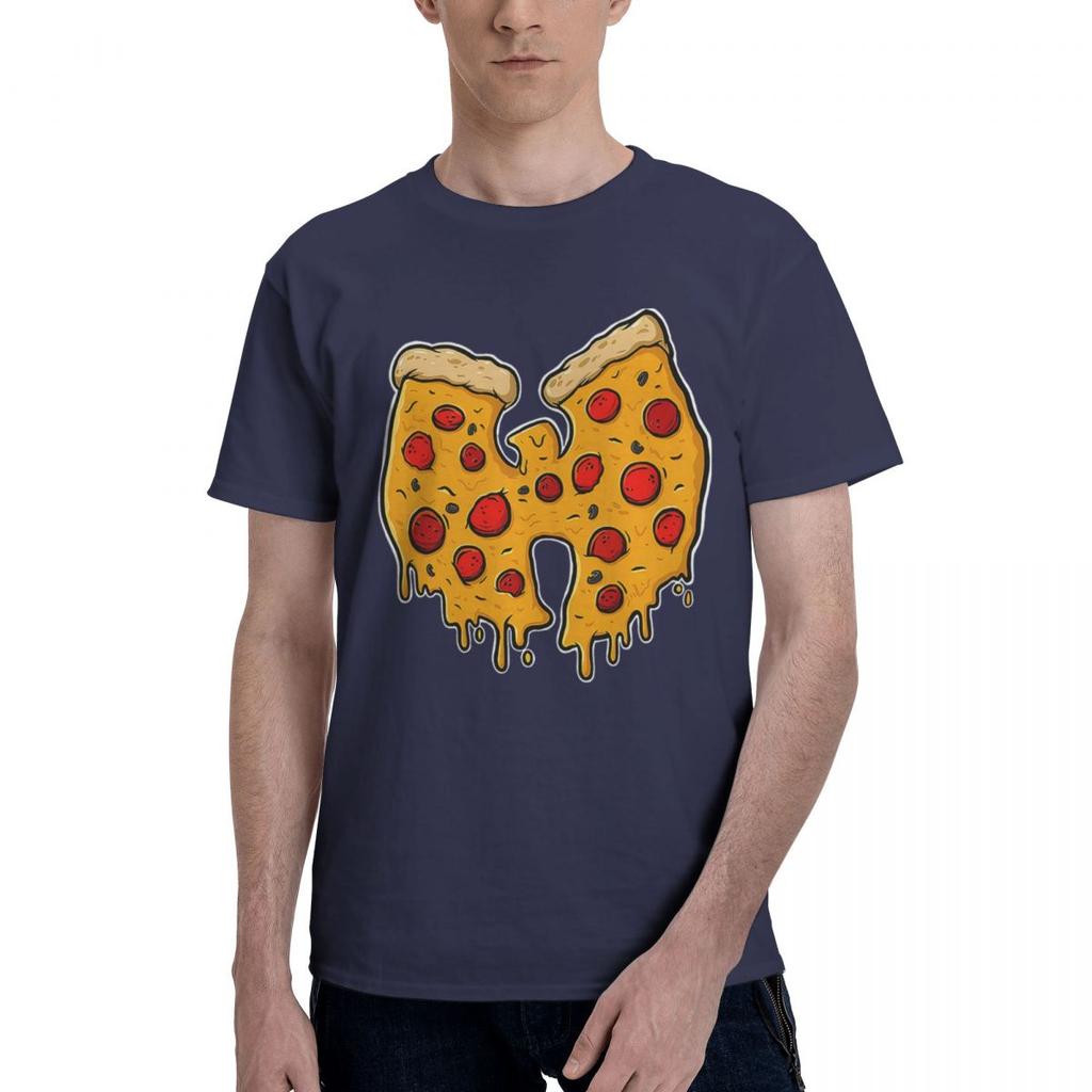 Wu Clan Tangs Pizza 100 Cotton Casual Breathable Confortable Men Top Mens TShirts Mens Gifts