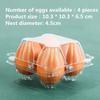 100pcs Transparent Disposable Eggs Packaging Boxes with Cover Tray Supermarket Sales Packaging Thickening Duck Egg Storage Box