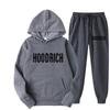 Mens Hooded Tracksuit Set Long Sleeve Sweatshirt Pants Casual Sportswear