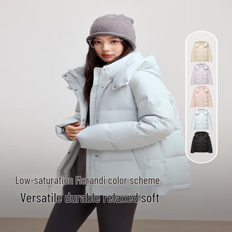 Yalu Women's 2025 A/W Graphene Short Down Jacket with Detachable Hood