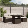 VidaXL Garden Lounge Set with Cushions 6 Pcs Brown Wicker 3267873