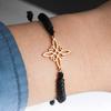 Tangula Adjustable Witch Knot Bracelet Stainless Steel Charm Wicca Jewelry Gift for Women Men