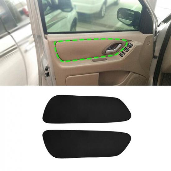 2*BLACK Micro Leather Car Front Door Panel Cover For Ford Escape 2001-2006 2007