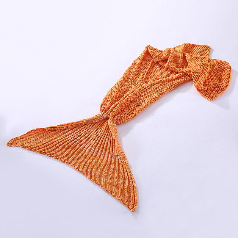 New Mermaid Blanket Plush Office Sofa Blanket Thick Knitted Air Conditioning Blanket Mattress Photography Travel Portable Sleeping Bag