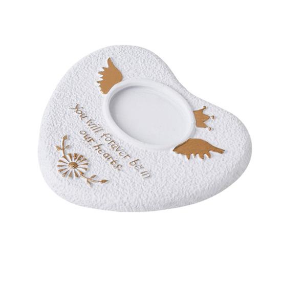 

Pet Memorial Stone Heart Paw Shape Dog or Cat Remembrance Stone with Photo Frame Pet Memorial Headstone for Indoor Outdoor Use Pet Loss Gift A белый
