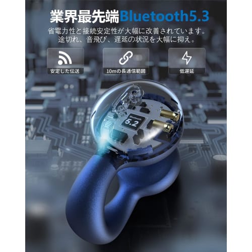 OWS Earphones: Bluetooth Earphones, "Ear Cuff" Style, True Wireless Earphones, Bluetooth 5.3 with Mic, More Comfortable Than Bone Conduction Earphones