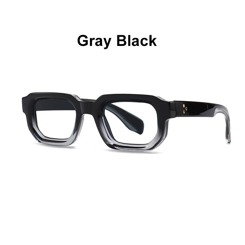 Brand Black Square Men's Glasses Frame Optical Anti Blue Light Reading Eyeglasses Retro Small Rivets Men's Presbyopia Glasses