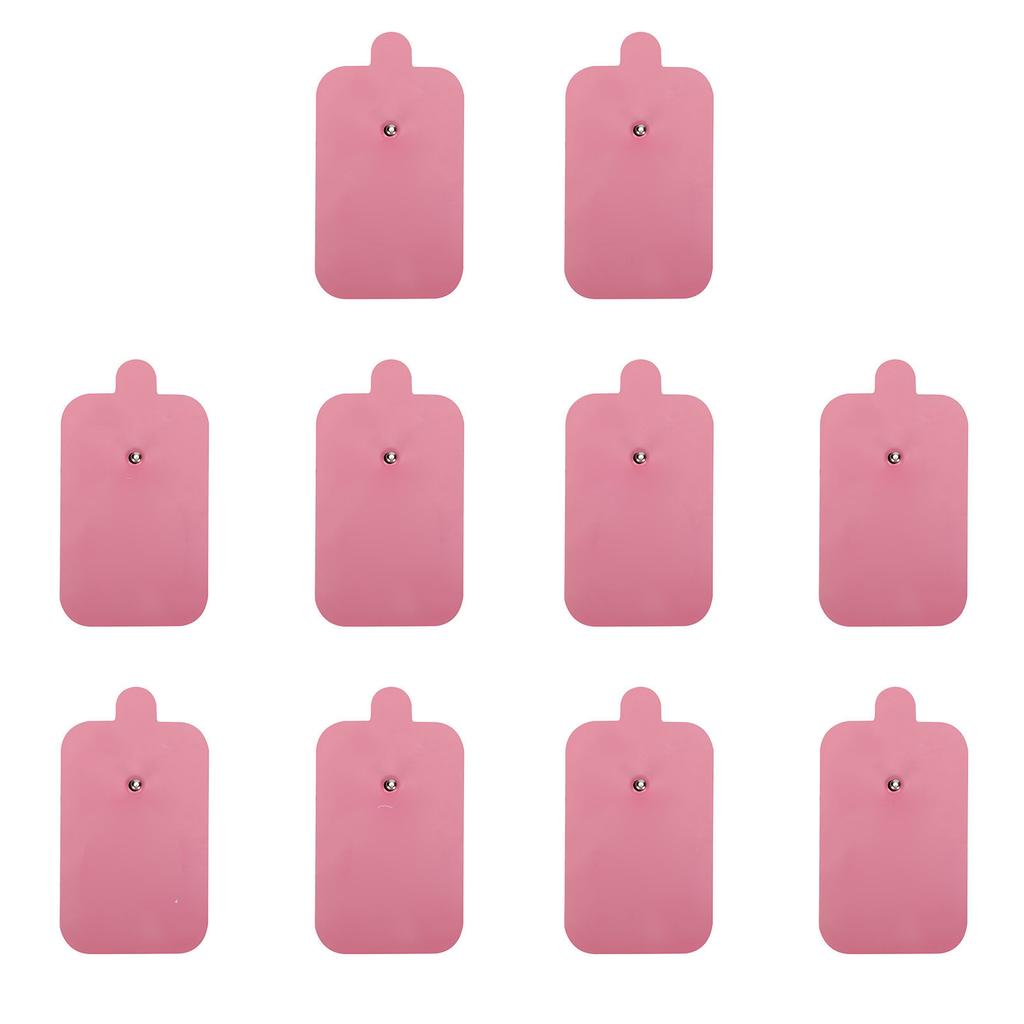 10 Stück TENS-Gerät Ersatzpads Nicht reizende Elektrotherapie-Pflaster für Elektrotherapie Rosa