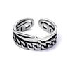 Thai Silver Creative Retro Double Chain 925 Sterling Silver Jewelry Woven Personality Exquisite Opening Rings TYB566