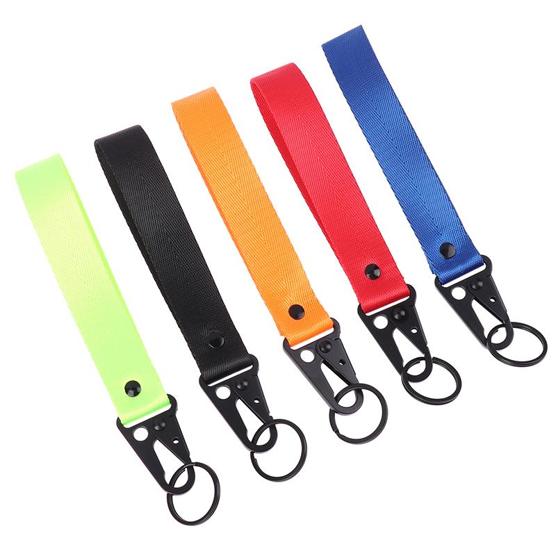Solid Color Ribbon Keychain Lanyard Business Gift Key Chain For Jdm Car Motorcycle Keychain Key Ring