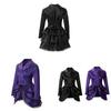 Women's Retro Gothic Lace Edge Double-breasted Medieval Renaissance Cos Stage Costume