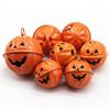 10pcs Metal Pumpkin Bells for Halloween Celebration Smiling Face Pendants Jewelry Component Unique Costume Accessories