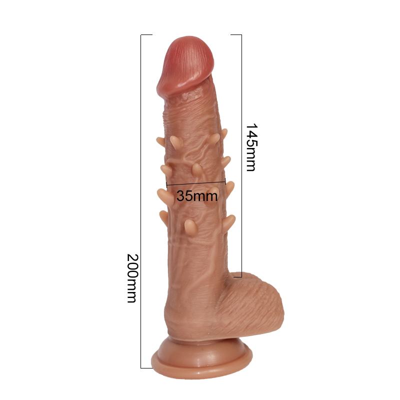 Realistic Silicone Dildo with Textured Surface - Women’s Adult Sex Toy for Enhanced Stimulation