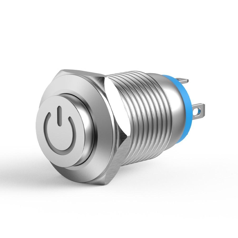 Power Button Switch DIY Equipment Green Metal Button
