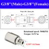 304 Stainless Steel Single Channel Connector 360° Rotating Universal Pneumatic Rotary Joint Male Thread Anti-Winding