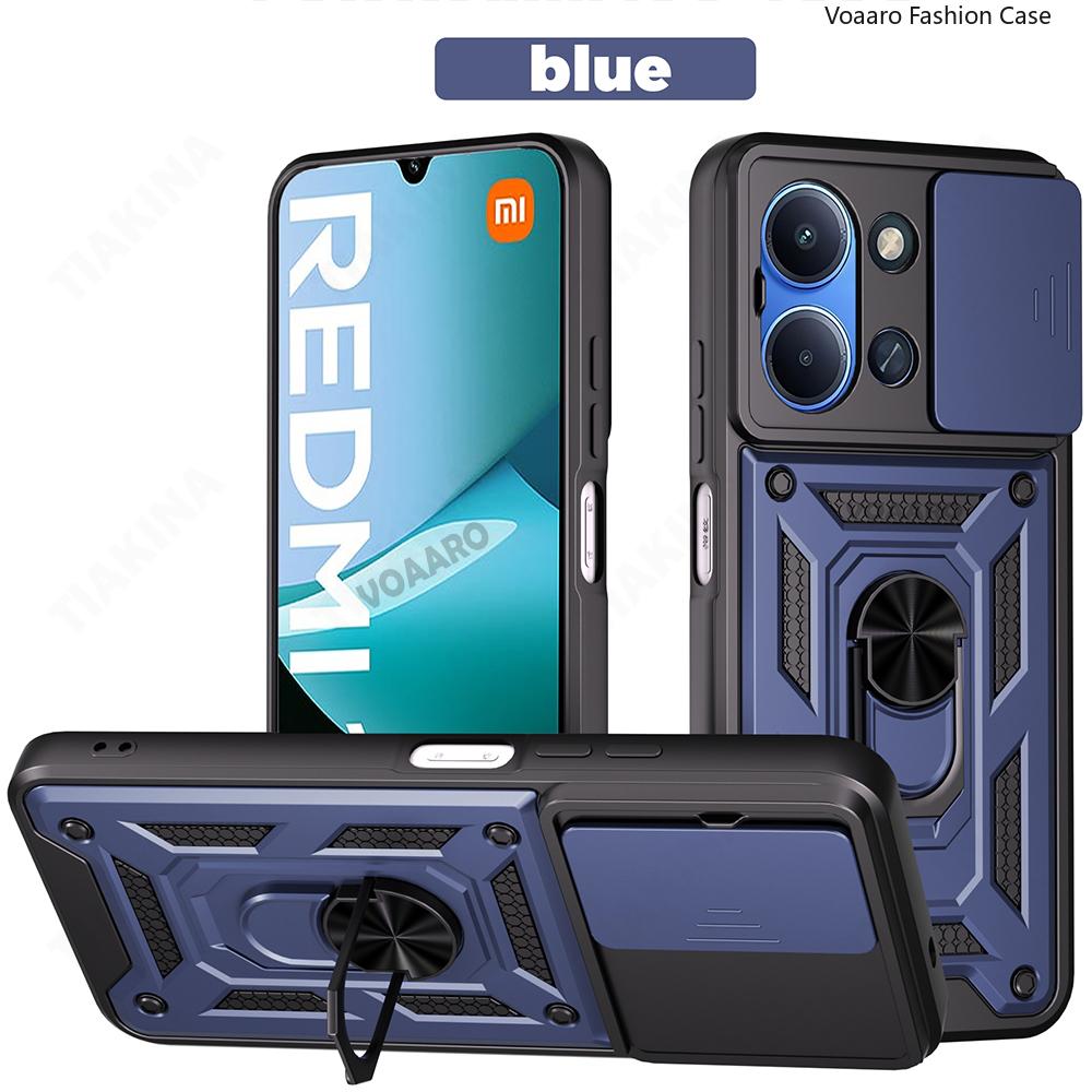Schiebe-Objektivschutz Hülle für Xiaomi Redmi 15C 171mm Hülle für Redmi 15C EU 173mm Hülle Magnetischer Ring Ständer Halter Abdeckung Capa
