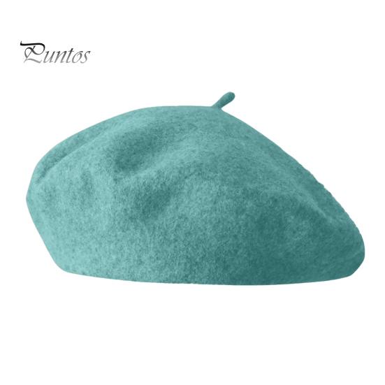 Women Beret Vintage Solid Color Painter Hat Wool Blend French Style Artist Cap Lightweight Headwear for Party Outdoor