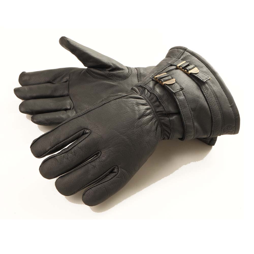DEGNER Winter WL235W Gloves, Deerskin/Hipora/Thinsulate, Black, M,