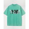 Men's Vintage-Inspired Lion Graphic T-Shirt - 100% Cotton, Short Sleeve, Crew Neck, Washed Black, Casual Summer Wear