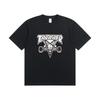 A1-07 Summer Thrasher Letter Print T-Shirt Men Women Oversized Cotton Short Sleeve Casual Streetwear Tee Top
