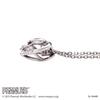 Snoopy PEANUTS Halskette 925 Silber Chirurgenstahl Zirkonia Tanzender Stein PNSS001RD [Weißklee]