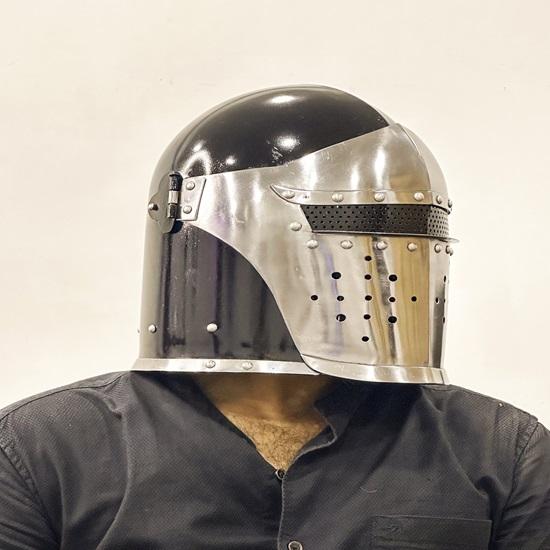 Barbate Helmet  Barbate Helmet with Visor Helmet Medieval Steel Helmet with Inner Lining Best Gift