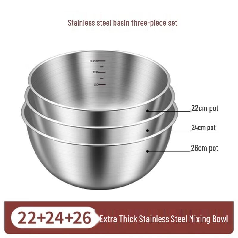 Mengzhang Food-Grade Stainless Steel Mixing Bowl