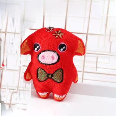 10cm Mini PlushToys Colorful Pig Stuffed Toy Animal Pendant  for Kids Party Birthday