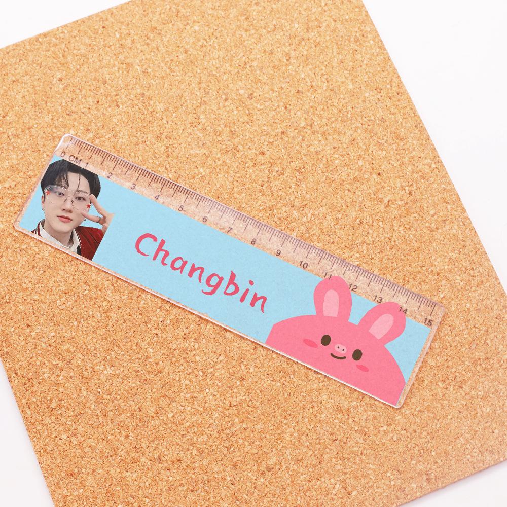 Kpop Star Stray Kids Skzoo Style Peripheral Fang Can Han Zhicheng Li Minhao Simple Ruler Cz03