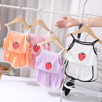 2024 Summer Ice Silk Camisole and Shorts Set for Girls - Lightweight, Cool, and Thin Style (Sizes: Small & Medium)