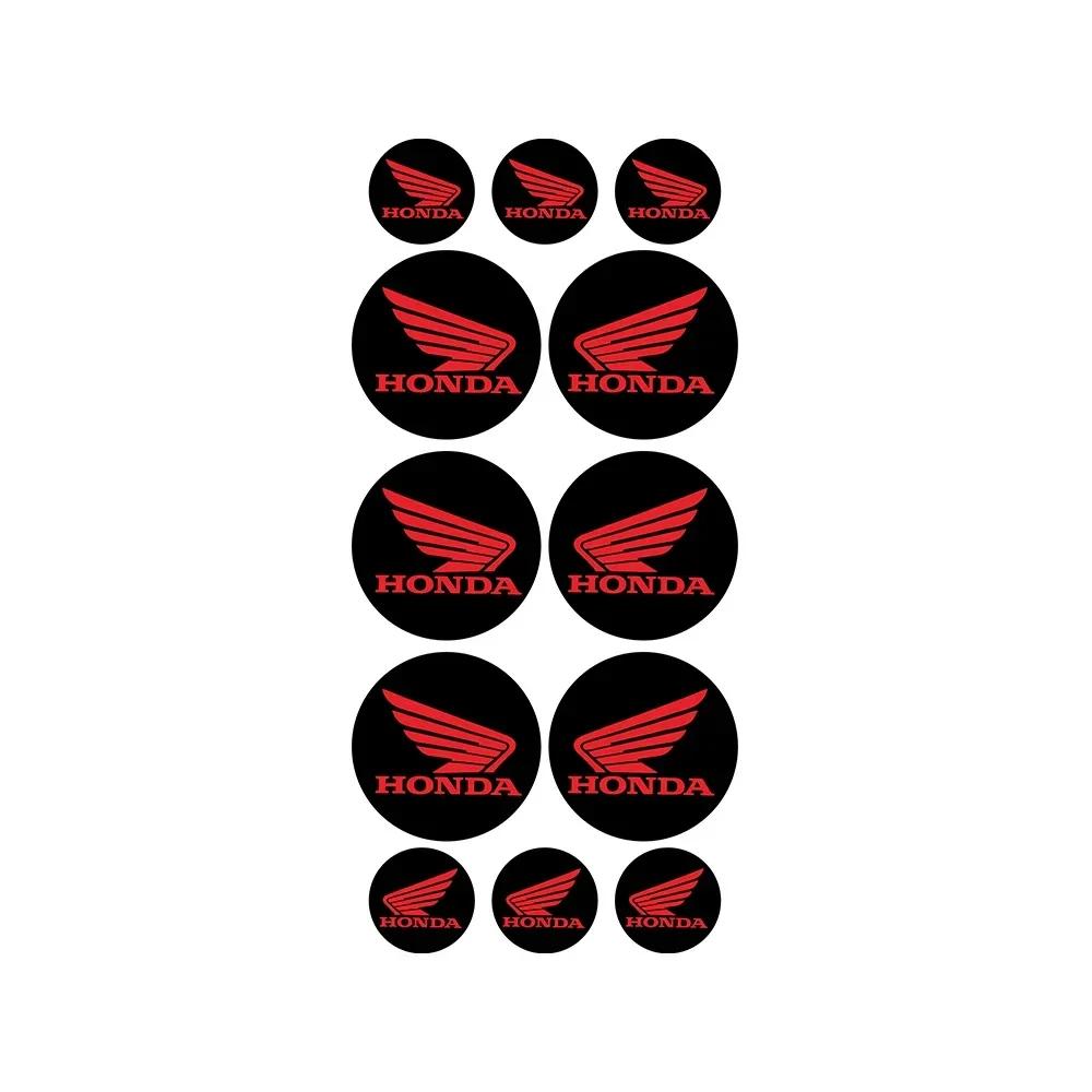 AAADJ1 3D Soft Adhesive Car Logo Stickers Suitable for Honda Motorcycle Reflective Waterproof Motorcycle Racing Decorative Stickers