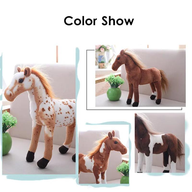 30 cm-es szimulációs ló plüssjátékok Aranyos kitömött állat Zebra baba Puha valósághű lójáték gyerekeknek születésnapi ajándék