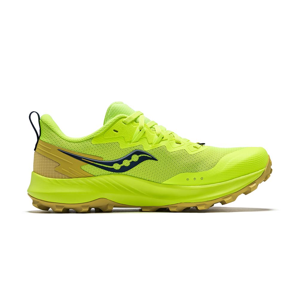 Saucony Peregrine 14 Multifunctional Professional Trail Running Shoes Men Sneakers Fluorescent-Green Blue S20916-220