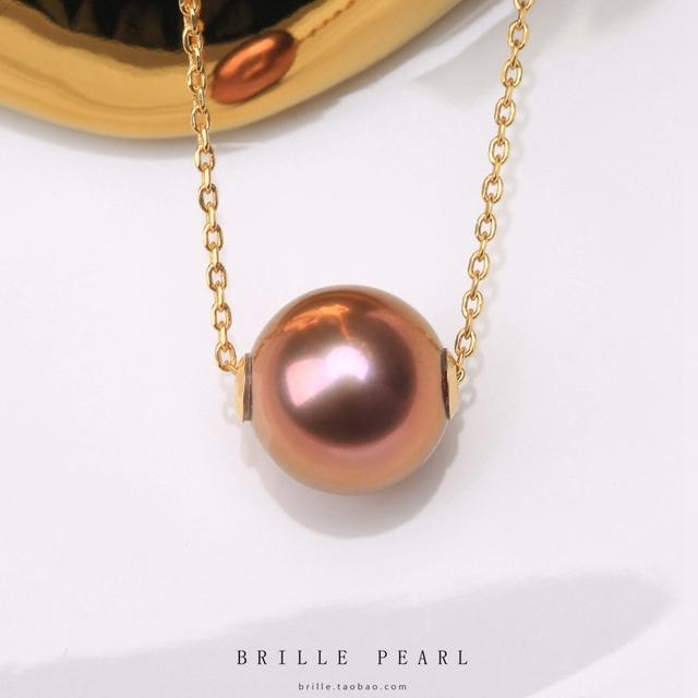 

Baroqueonly 5a натуральный пресноводный жемчуг ожерелье сильный свет круглый Эдисон 18k золотой кулон ключичная цепочка женский Psf