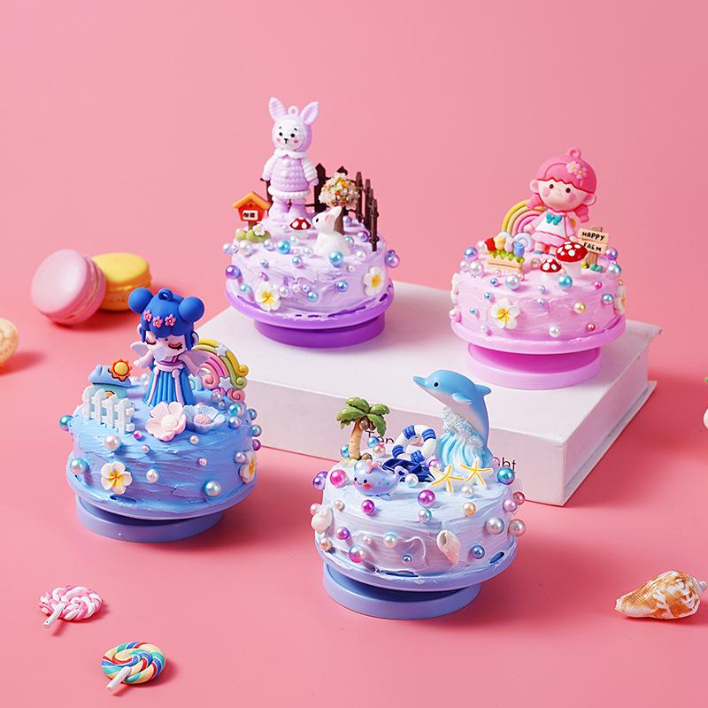 

Children s DIY Cartoon Music Box - Creative Handmade Rotating Toy Gift