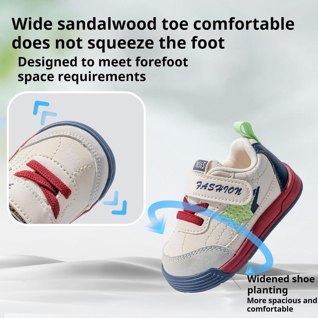 Breathable Toddler Shoes for Girls Soft-soled White Shoes for Boys Non-slip and Wear-resistant Sneakers