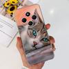 For Xiaomi Redmi 14C Case Cute Cat Butterfly Painted Cover Clear Silicone Soft TPU Phone Case For Xiaomi Redmi 14C Redmi14C Bags